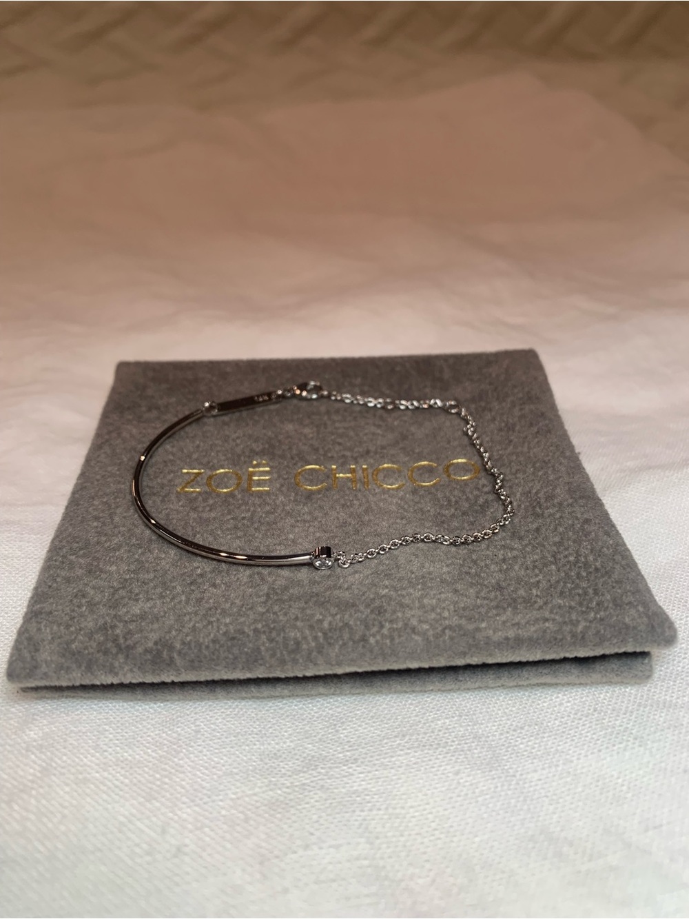 Zoe Chicco Diamond Bezel Mixed Wire & Chain Bracelet Bracelet